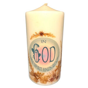 Vintage Religious "God" Candle from Abbey Craft Jamberoo